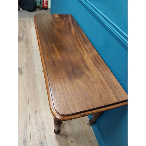 207 - 19th C. mahogany console table with single drawer in frieze. {74 cm H x 124 cm W x 49 cm D}.