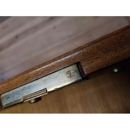 215 - Good quality yew wood 19th C. yew wood Partner's desk with inset tooled leather top. {80 cm H x 183 ... 