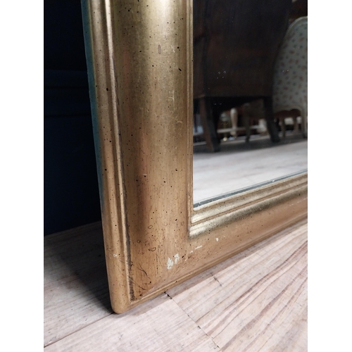 224 - Good quality French gilt wall mirror. {95 cm H x 61 cm W}.