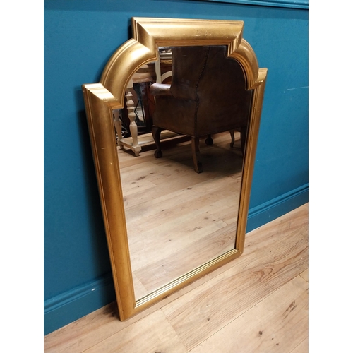 225 - Good quality French gilt wall mirror. {95 cm H x 61 cm W}.