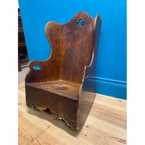 232 - 19th C. mahogany Child's rocking chair. {66 cm H x 40 cm W x 40 cm D}.