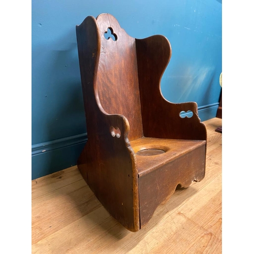 232 - 19th C. mahogany Child's rocking chair. {66 cm H x 40 cm W x 40 cm D}.