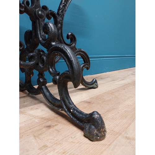 239 - Decorative cast iron plant stand. {101 cm H x 92 cm W x 50 cm D}.