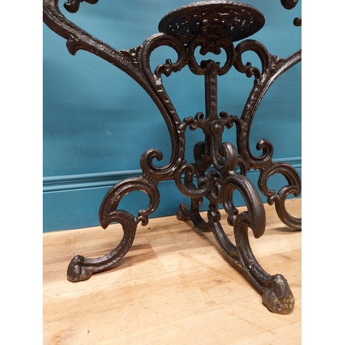 239 - Decorative cast iron plant stand. {101 cm H x 92 cm W x 50 cm D}.