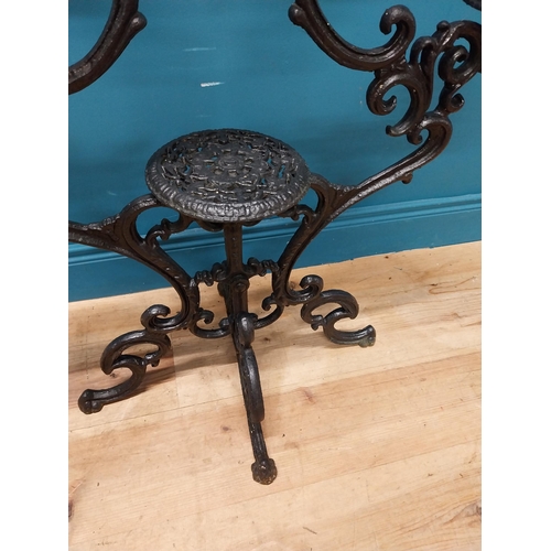 239 - Decorative cast iron plant stand. {101 cm H x 92 cm W x 50 cm D}.