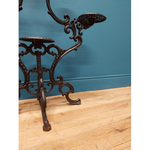 239 - Decorative cast iron plant stand. {101 cm H x 92 cm W x 50 cm D}.