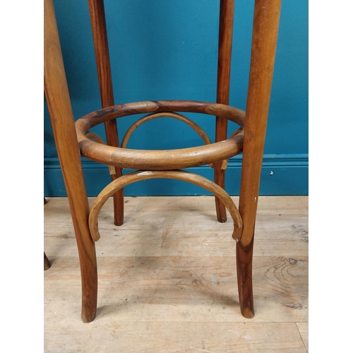 251 - Pair of good quality bentwood stools. {80 cm H x 41 cm Dia}.