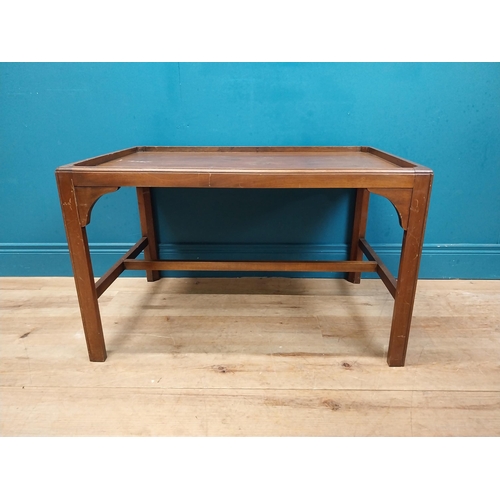 263 - Mahogany coffee table in the Georgian style. {53 cm H x 56 cm W x 56 cm D}.