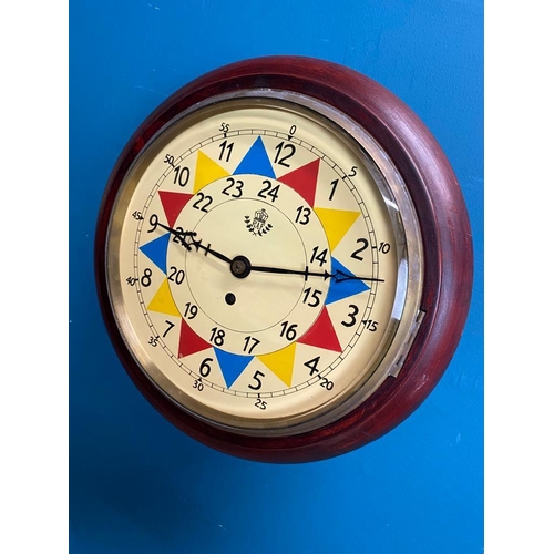 281 - RAF operations room sector clock. {33 cm Dia. x 14 cm D}.