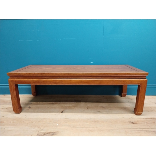 297 - Chinese hardwood coffee table.{41 cm H x 122 cm W x 48 cm D}.