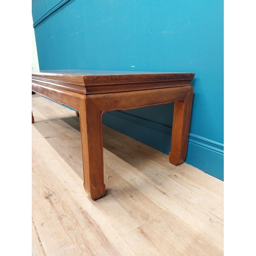 297 - Chinese hardwood coffee table.{41 cm H x 122 cm W x 48 cm D}.