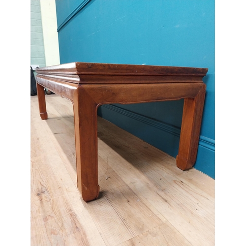 297 - Chinese hardwood coffee table.{41 cm H x 122 cm W x 48 cm D}.