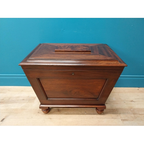 307 - William IV mahogany cellarette with original interior. {52 cm H x 64 cm W x 45 cm D}.