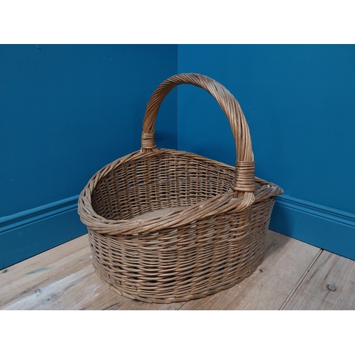 326 - Early 20th C. wicker basket. {57 cm H x 64 cm W  x 53 cm D}.