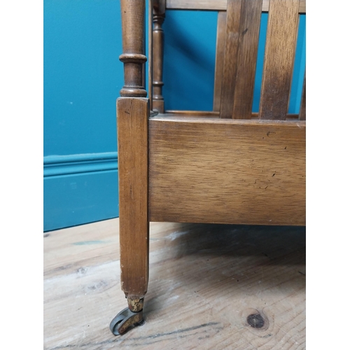 329 - Mahogany canterbury in the Georgian style on brass casters. {44 cm H x 56 cm W x 36 cm D}.