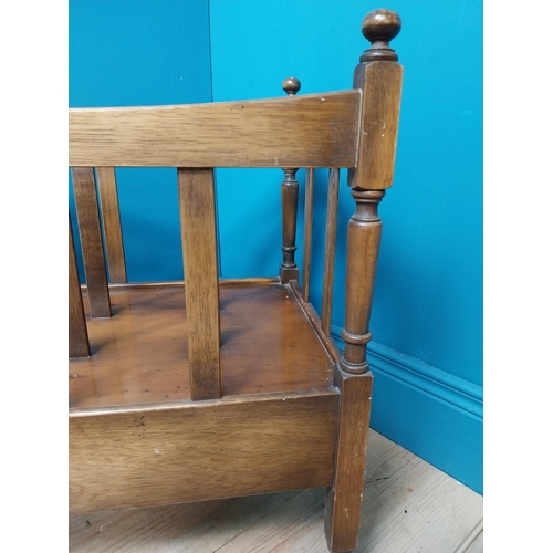 329 - Mahogany canterbury in the Georgian style on brass casters. {44 cm H x 56 cm W x 36 cm D}.