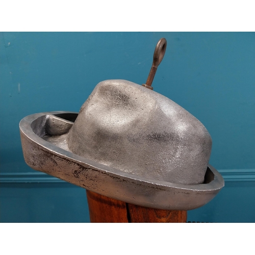 341 - Rare alloy Hat mould. {25 cm H x 24 cm W x 30 cm D}