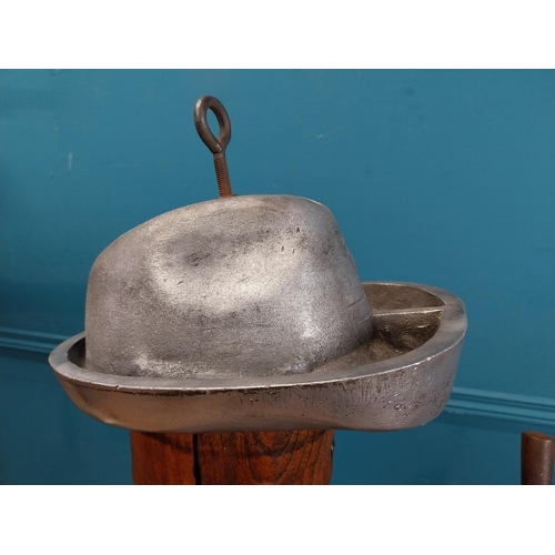 341 - Rare alloy Hat mould. {25 cm H x 24 cm W x 30 cm D}