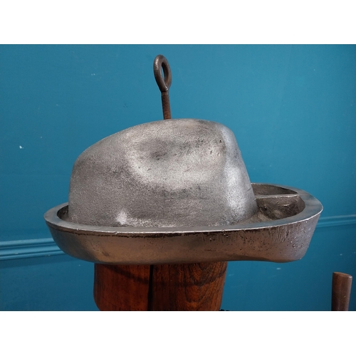 341 - Rare alloy Hat mould. {25 cm H x 24 cm W x 30 cm D}