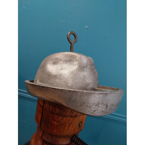 341 - Rare alloy Hat mould. {25 cm H x 24 cm W x 30 cm D}