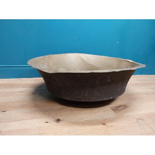 359 - 19th C. brass planter. {28 cm H x 81 cm Dia.}