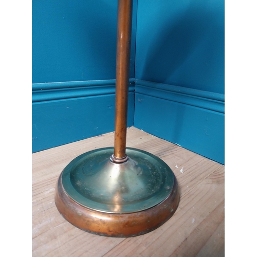 386 - Retro two tier brass and copper ashtray. {74 cm H x 27 cm Dia.}.