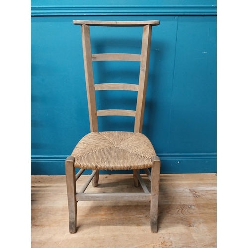 404 - Pair of pine sugan chairs. {92 cm H x 40 cm W x 38 cm W}.