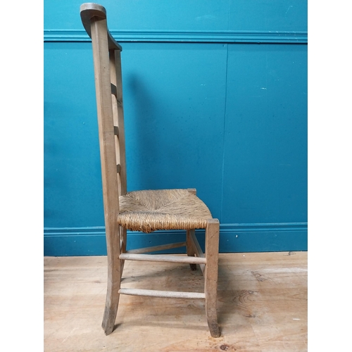 404 - Pair of pine sugan chairs. {92 cm H x 40 cm W x 38 cm W}.