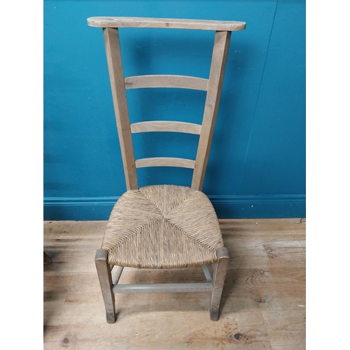 404 - Pair of pine sugan chairs. {92 cm H x 40 cm W x 38 cm W}.