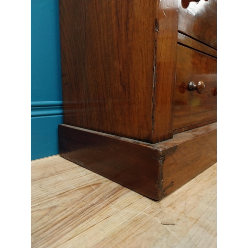 407 - 19th C. walnut Wellington chest with seven graduated drawers. {116 cm H x 55 cm W x 36 cm D}.