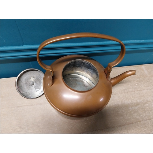 42 - Copper kettle {28cm H x 32cm W x 22cm D}