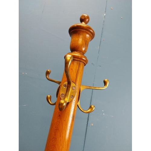 427 - Early 20th C. oak hat and coat stand. {195 cm H x 36 cm Dia.}.