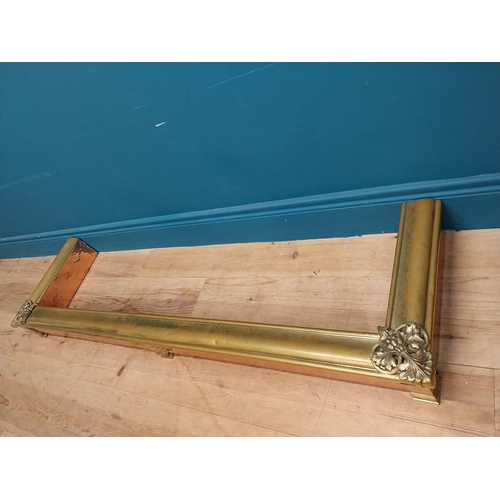 437 - 19th C. brass and copper fender. {13 cm H x 128 cm W x 39 cm D}.