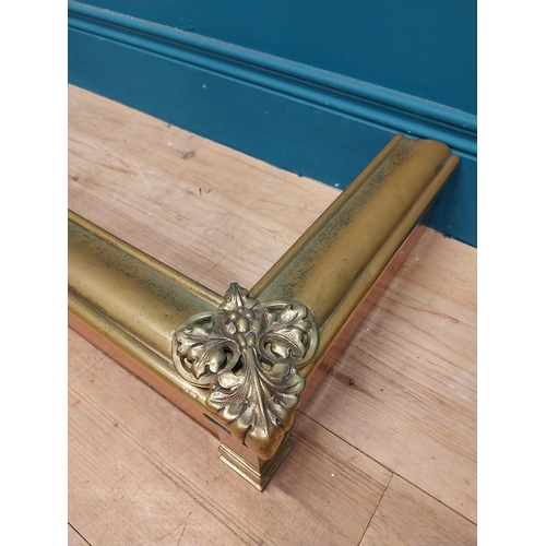 437 - 19th C. brass and copper fender. {13 cm H x 128 cm W x 39 cm D}.