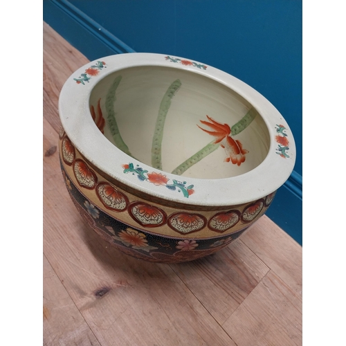 450 - Decorative ceramic jardiniere. {30 cm H x 38 cm Dia.}.