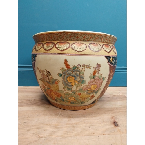 450 - Decorative ceramic jardiniere. {30 cm H x 38 cm Dia.}.