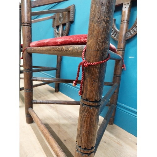 468 - Pair of 19th C. carved oak chairs in the Gothic style. {84 cm H x 56 cm W x 49 m W}.