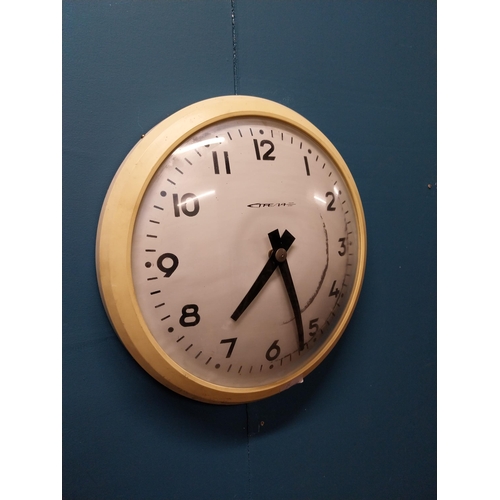 506 - 1980's wall clock. {34 cm Dia.}