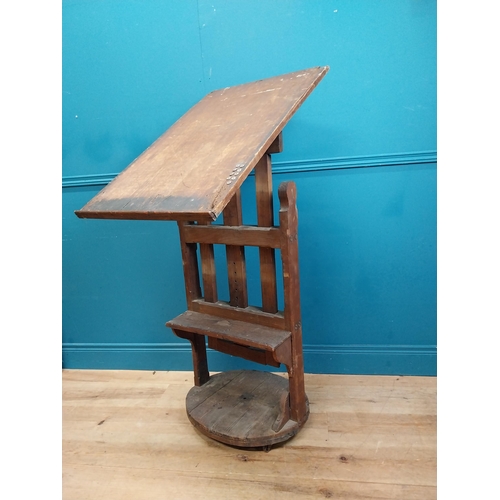 521 - Early 20th C. pine Architect's desk. {140 cm H x 50 cm W x 60 cm D}.