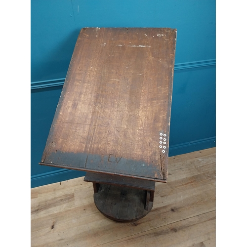 521 - Early 20th C. pine Architect's desk. {140 cm H x 50 cm W x 60 cm D}.