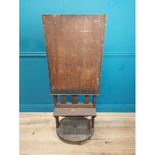 521 - Early 20th C. pine Architect's desk. {140 cm H x 50 cm W x 60 cm D}.