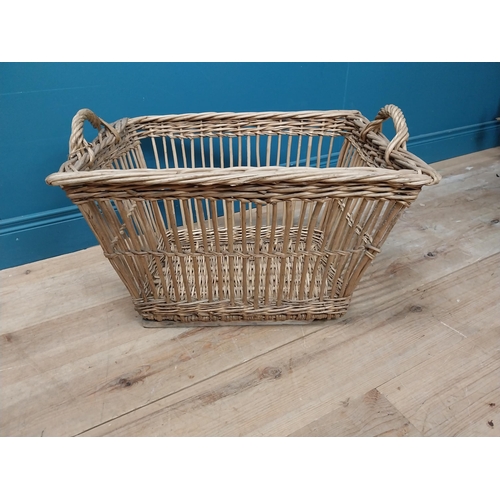 581 - Early 20th C. wicker basket. {45 cm H x 70 cm W x 50 cm D}.