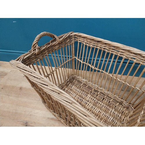 581 - Early 20th C. wicker basket. {45 cm H x 70 cm W x 50 cm D}.