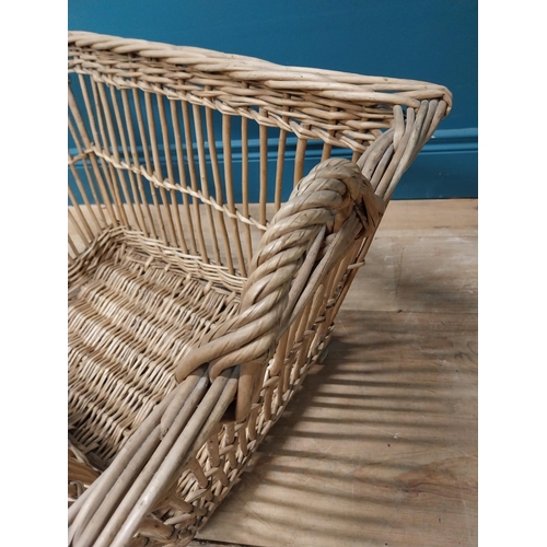 581 - Early 20th C. wicker basket. {45 cm H x 70 cm W x 50 cm D}.