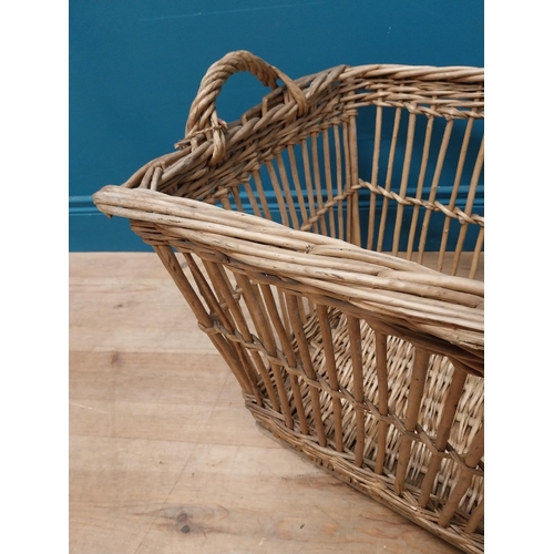 581 - Early 20th C. wicker basket. {45 cm H x 70 cm W x 50 cm D}.