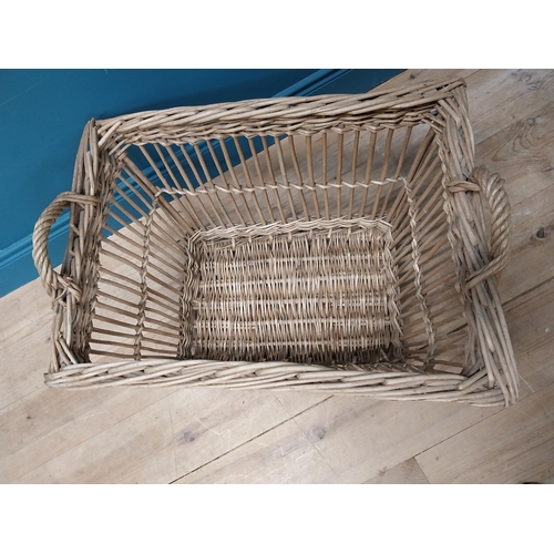 581 - Early 20th C. wicker basket. {45 cm H x 70 cm W x 50 cm D}.