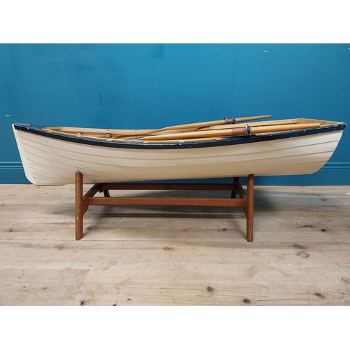 589 - Unusual coffee table in the form of a Boat. {40 cm H x 142 cm W  x 70 cm D}.