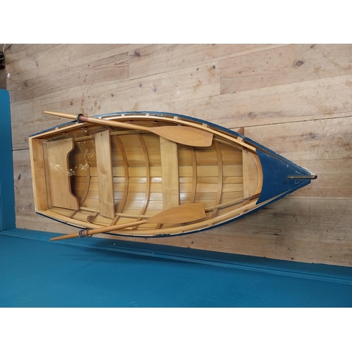 589 - Unusual coffee table in the form of a Boat. {40 cm H x 142 cm W  x 70 cm D}.