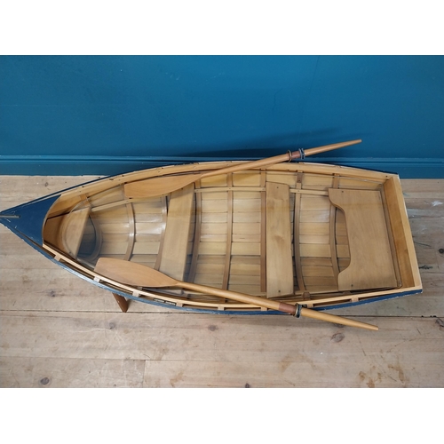 589 - Unusual coffee table in the form of a Boat. {40 cm H x 142 cm W  x 70 cm D}.