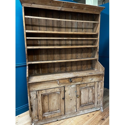 59 - 19th C. Irish pine dresser {204cm H x 114cm W x 45cm D}